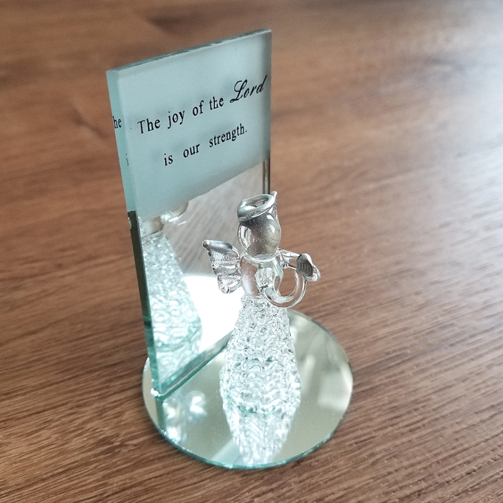 Glass Angel Figurine Religious Christian Decoration